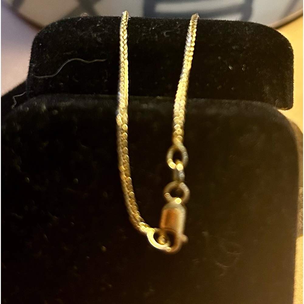 Small Solid Gold Nugget With A Small Diamond And … - image 3